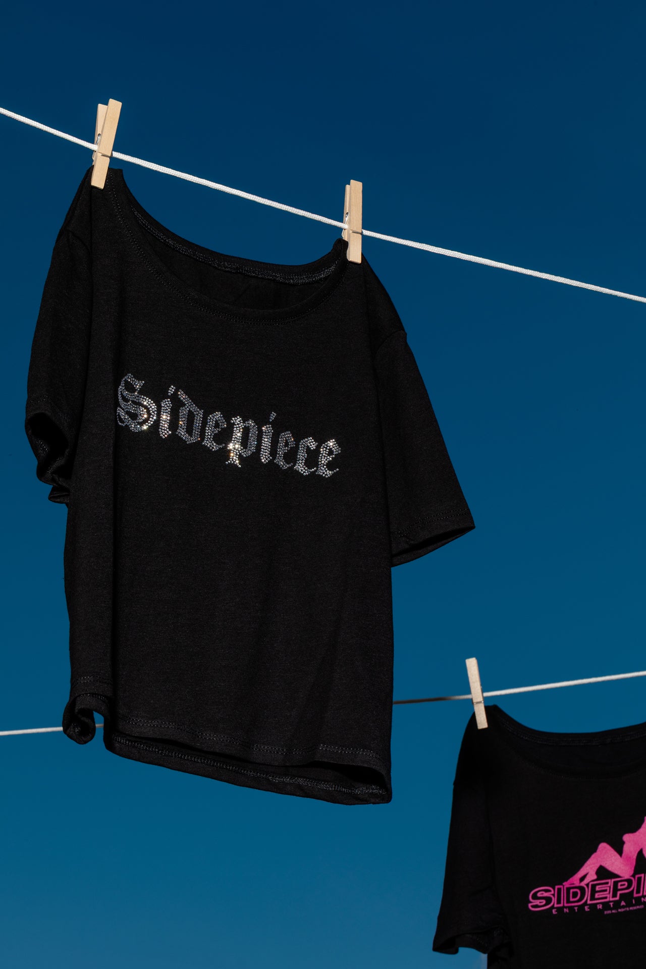 Sidepiece Rhinestone Tee